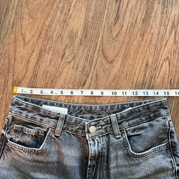 Zara Vintage Wash Straight-Leg Jeans | Raw Hem High-Waist Denim Size 40 - Picture 5 of 7